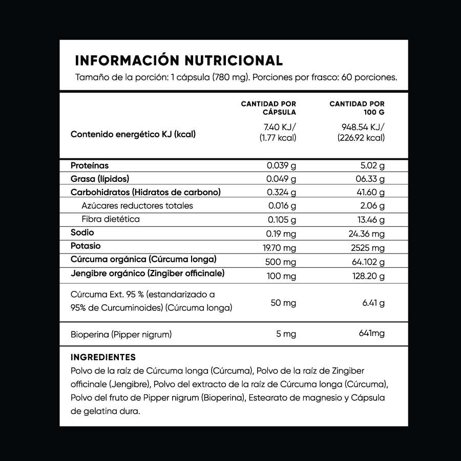 Cúrcuma plus +   (Paquete de 2  - 120 cápsulas) - Met5 Nutrition